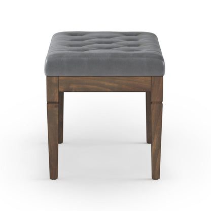 Waverly Small Tufted Ottoman Bench in Vegan Leather