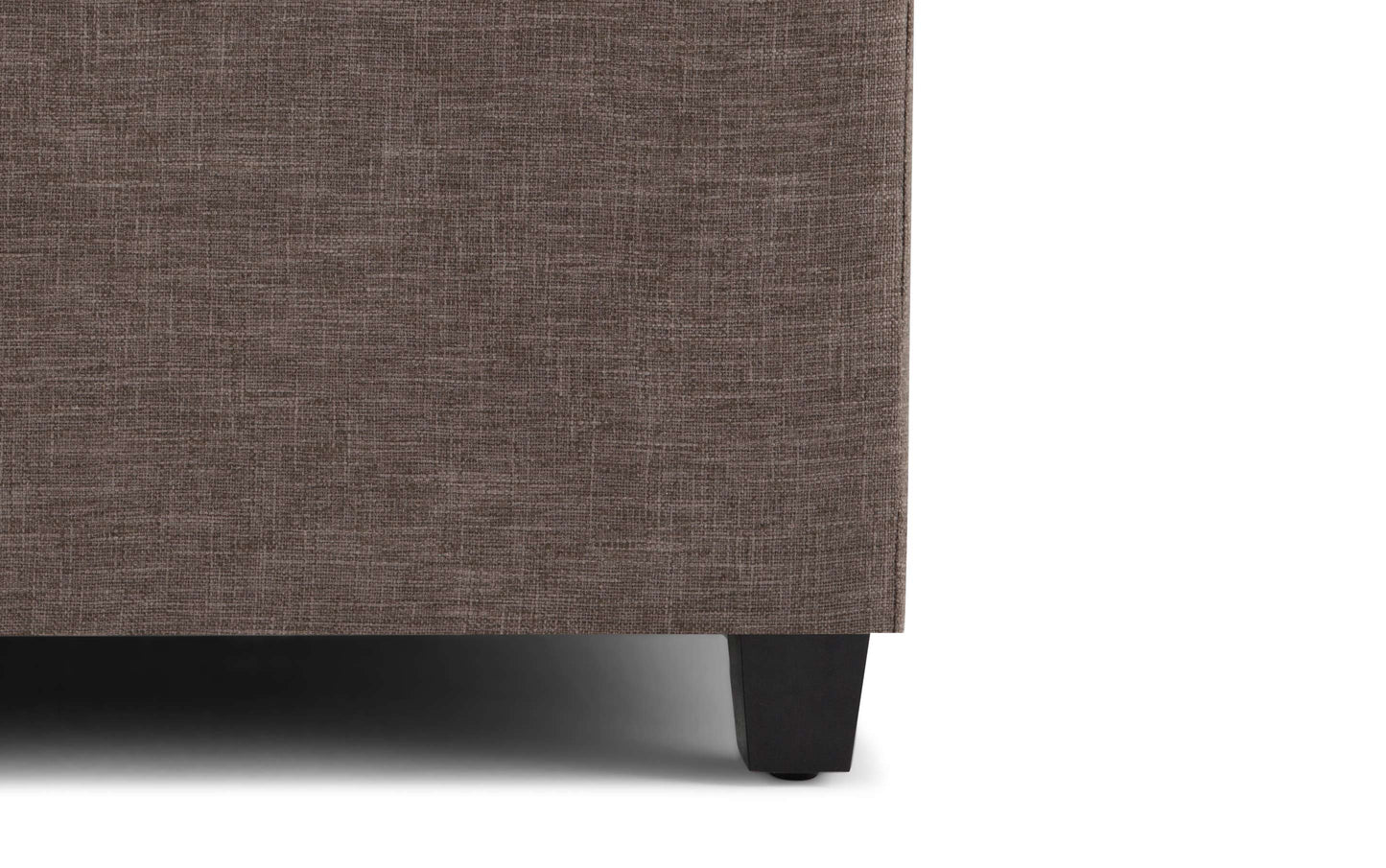 Fawn Brown Linen Style Fabric | Sienna Storage Ottoman Bench 