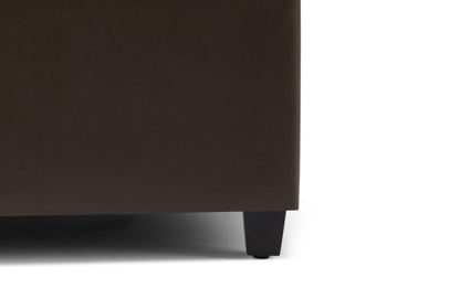 Chocolate Brown Vegan Leather | Sienna Storage Ottoman Bench