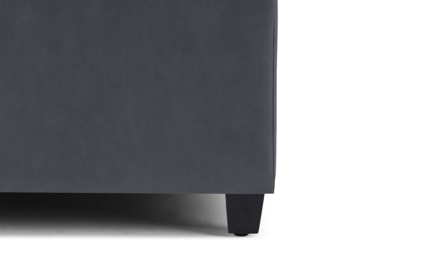 Stone Grey Vegan Leather | Sienna Storage Ottoman Bench