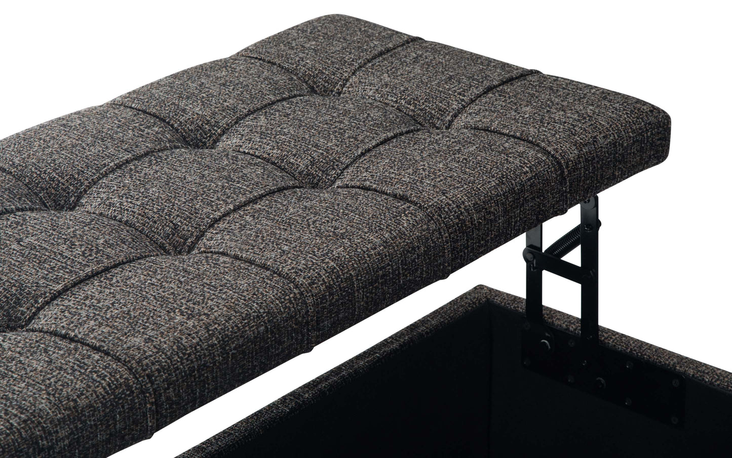 Ebony Tweed Style Fabric | Harrison Coffee Table Storage Ottoman