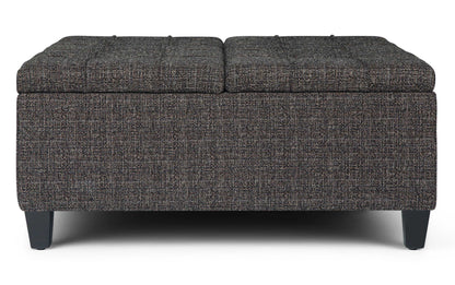 Ebony Tweed Style Fabric | Harrison Coffee Table Storage Ottoman