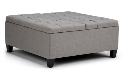 Dove Grey Linen Style Fabric | Harrison Coffee Table Storage Ottoman