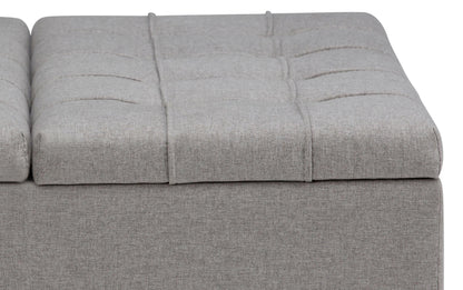 Dove Grey Linen Style Fabric | Harrison Coffee Table Storage Ottoman