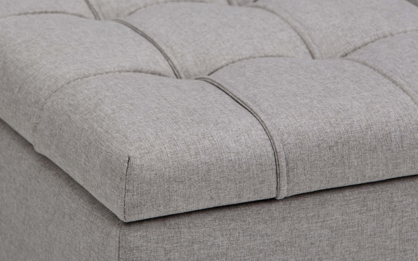 Dove Grey Linen Style Fabric | Harrison Coffee Table Storage Ottoman