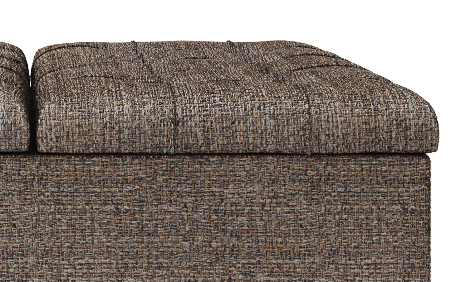 Mink Brown Tweed Style Fabric | Harrison Coffee Table Storage Ottoman