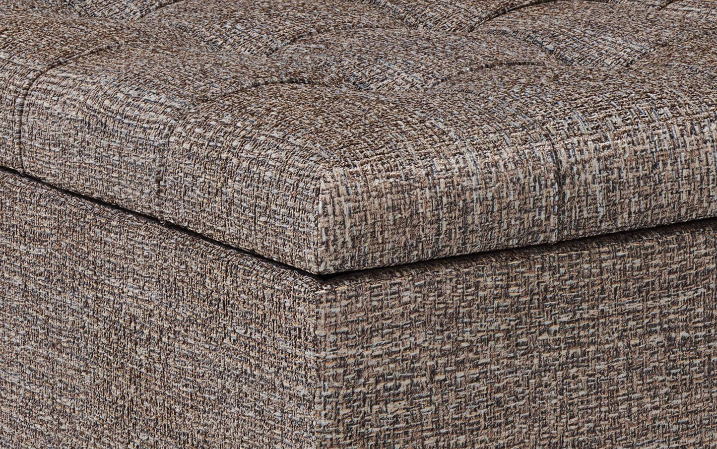 Mink Brown Tweed Style Fabric | Harrison Coffee Table Storage Ottoman