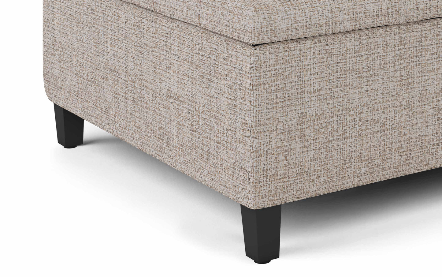 Platinum Tweed Style Fabric | Harrison Coffee Table Storage Ottoman