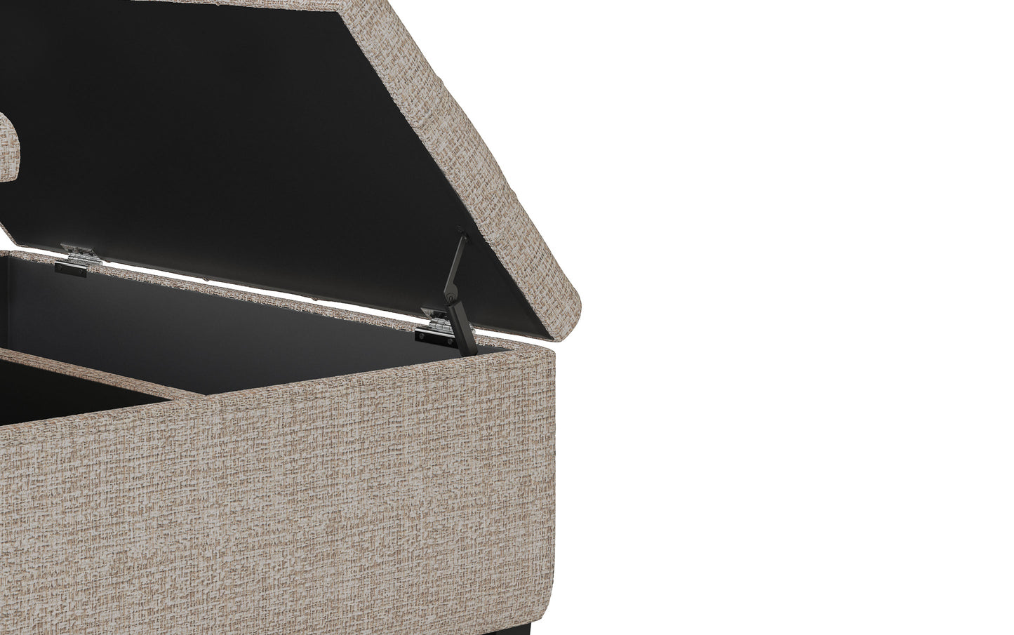 Platinum Tweed Style Fabric | Harrison Coffee Table Storage Ottoman