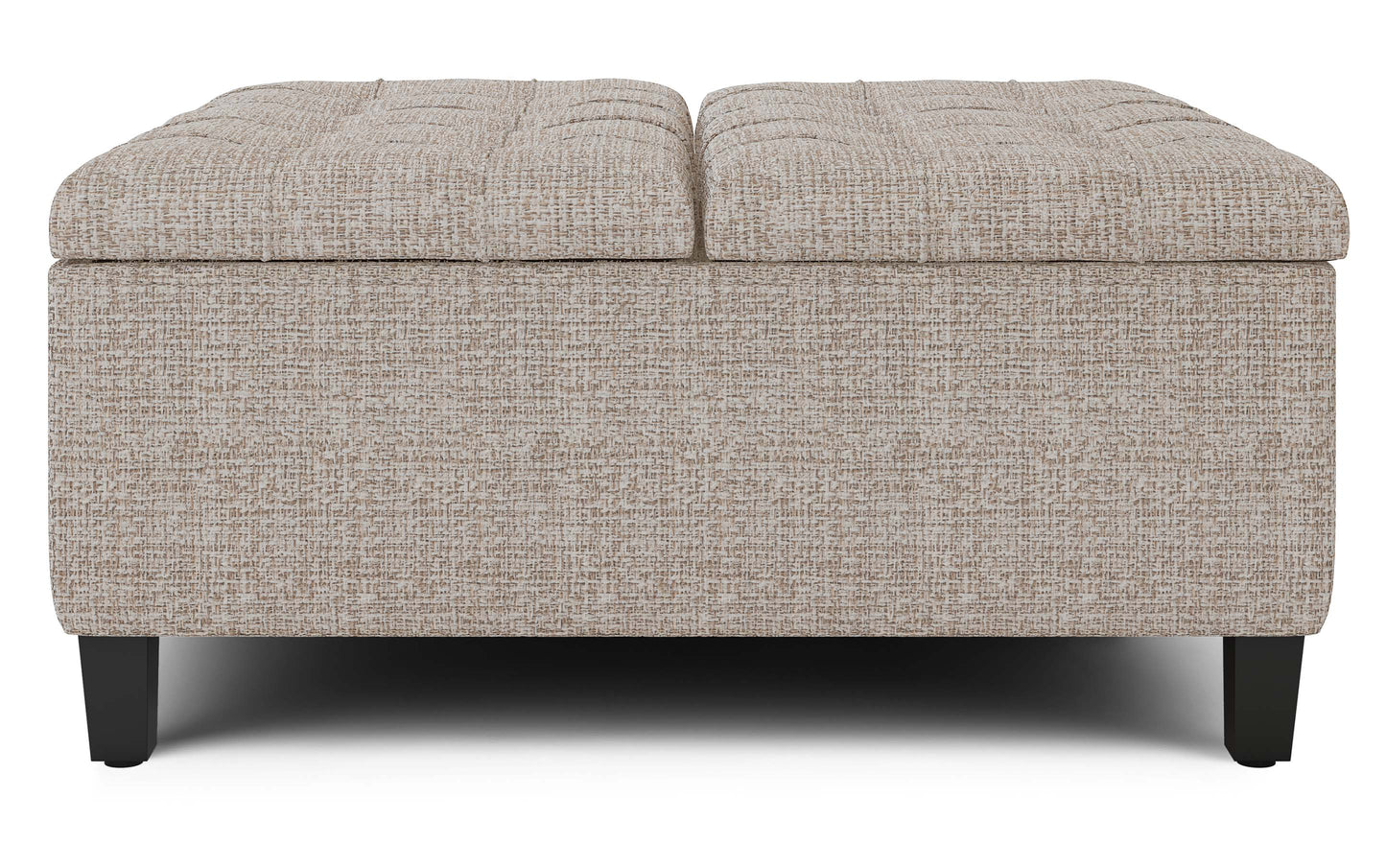 Platinum Tweed Style Fabric | Harrison Coffee Table Storage Ottoman