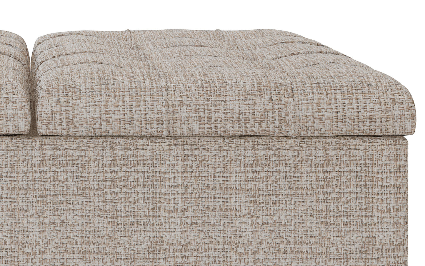 Platinum Tweed Style Fabric | Harrison Coffee Table Storage Ottoman