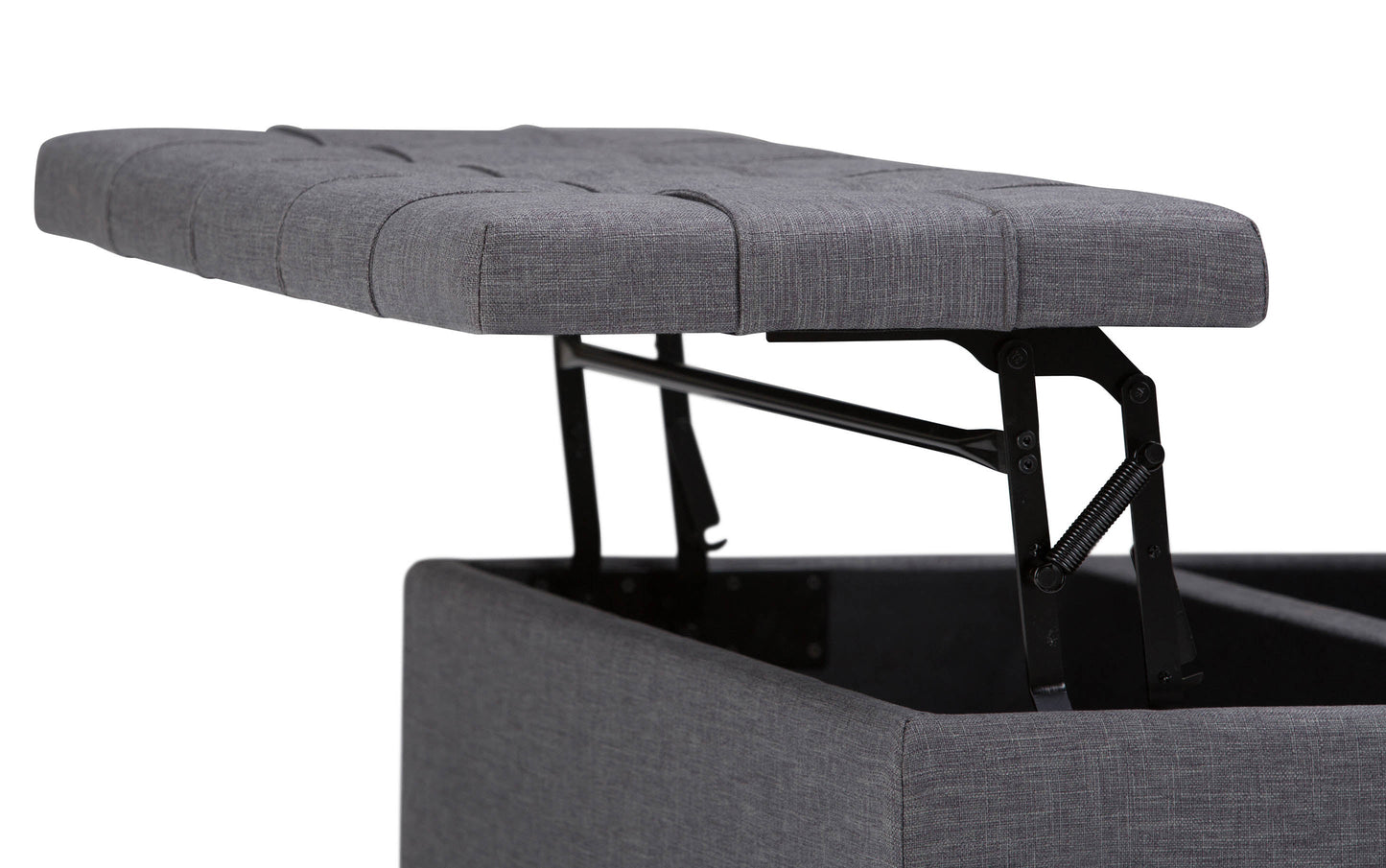 Slate Grey Linen Style Fabric | Harrison Coffee Table Storage Ottoman