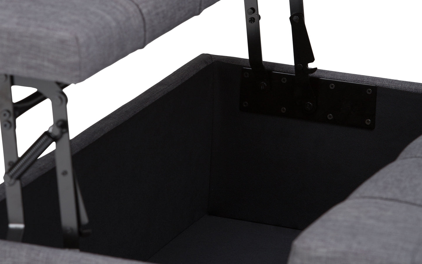 Slate Grey Linen Style Fabric | Harrison Coffee Table Storage Ottoman