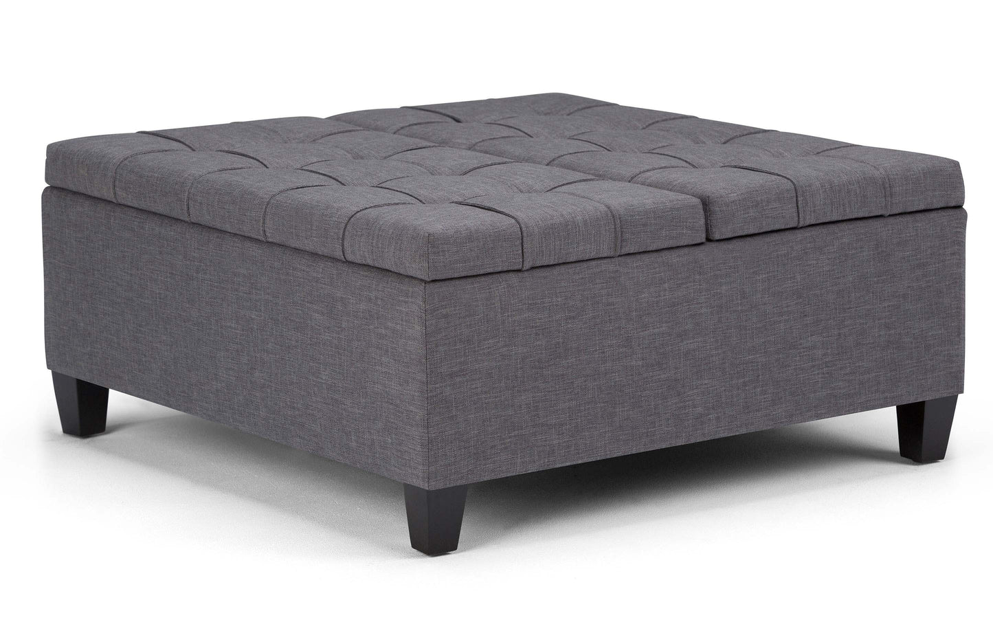 Slate Grey Linen Style Fabric | Harrison Coffee Table Storage Ottoman