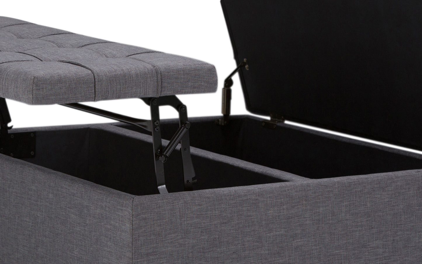 Slate Grey Linen Style Fabric | Harrison Coffee Table Storage Ottoman