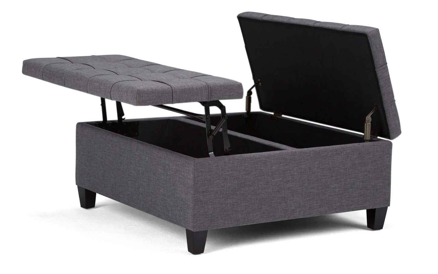 Slate Grey Linen Style Fabric | Harrison Coffee Table Storage Ottoman