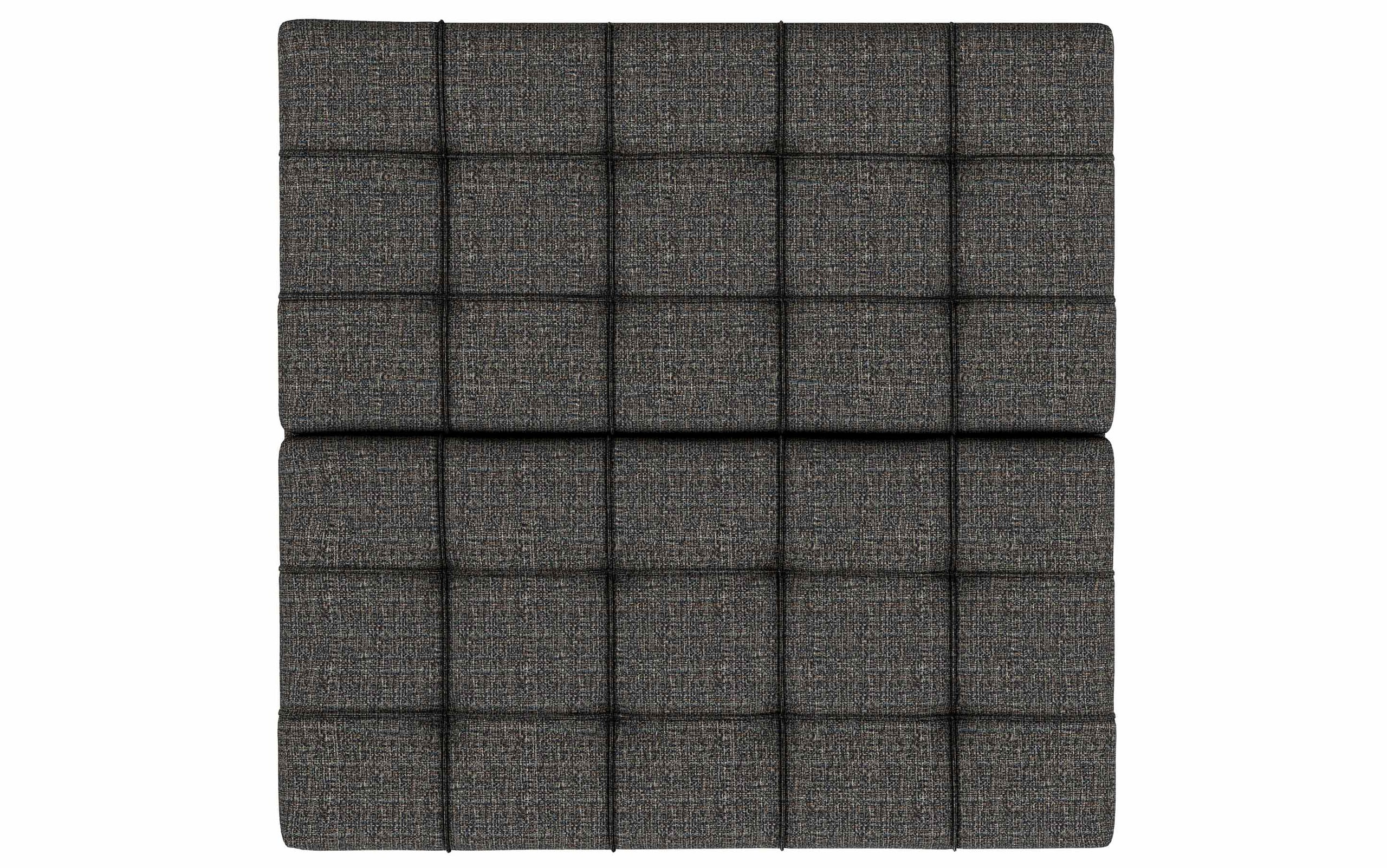 Ebony Tweed Style Fabric | Harrison Large Square Coffee Table Storage Ottoman in Linen