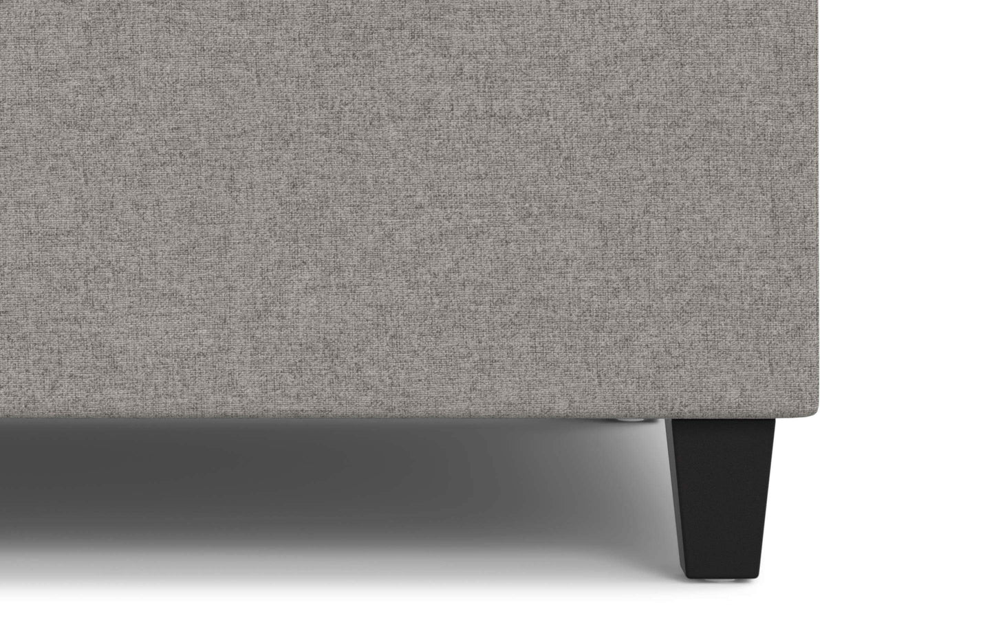 Cloud Grey Linen Style Fabric | Harrison Small Square Coffee Table Storage Ottoman