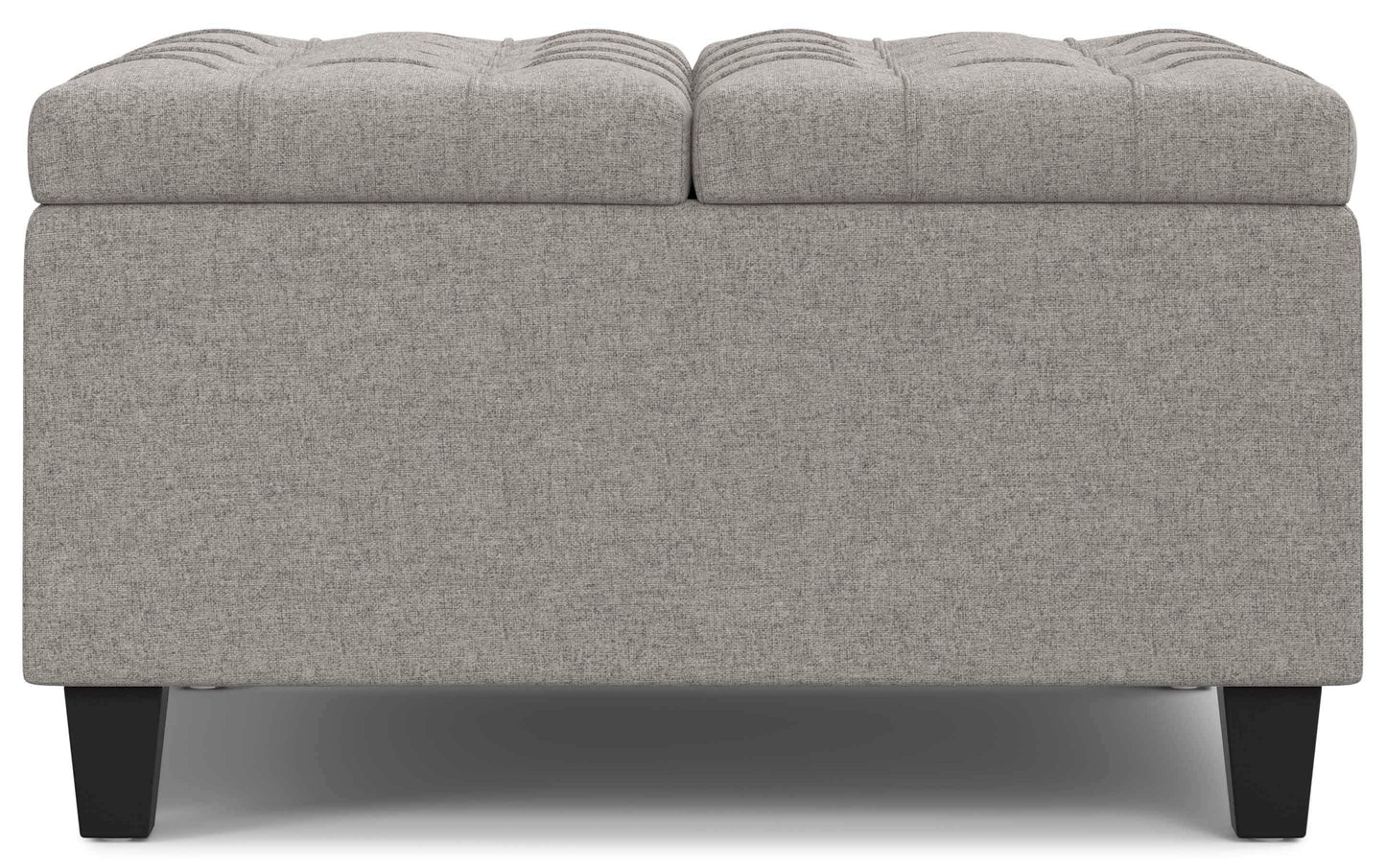 Cloud Grey Linen Style Fabric | Harrison Small Square Coffee Table Storage Ottoman