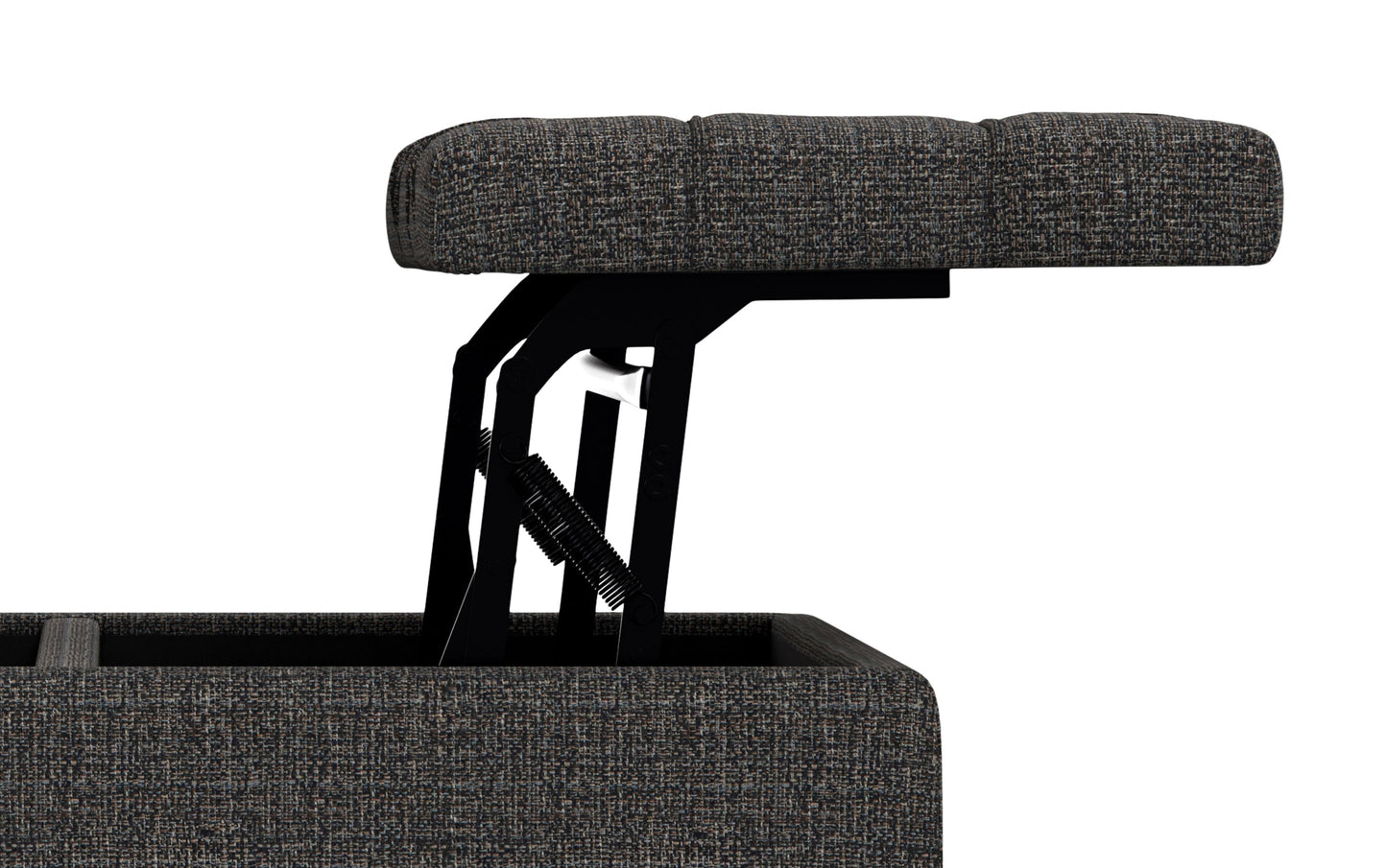 Ebony Tweed Tweed Style Fabric | Harrison Small Square Coffee Table Storage Ottoman