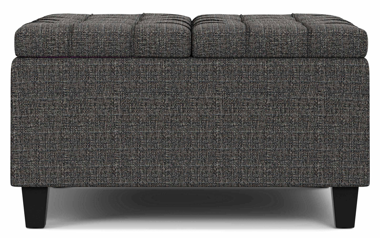 Ebony Tweed Tweed Style Fabric | Harrison Small Square Coffee Table Storage Ottoman