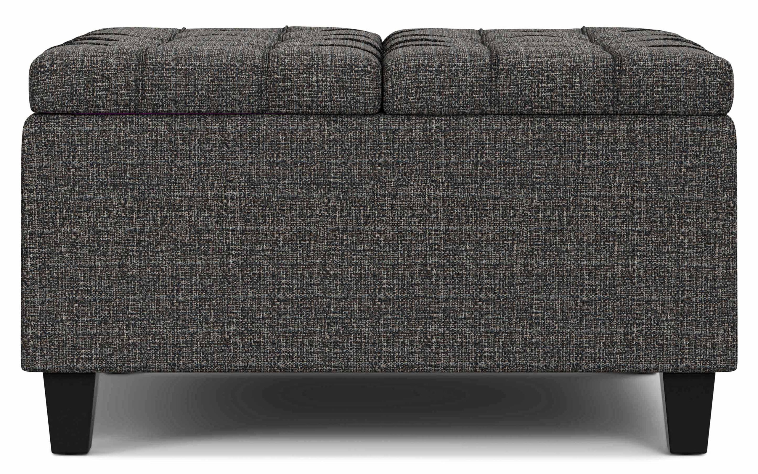 Ebony Tweed Tweed Style Fabric | Harrison Small Square Coffee Table Storage Ottoman