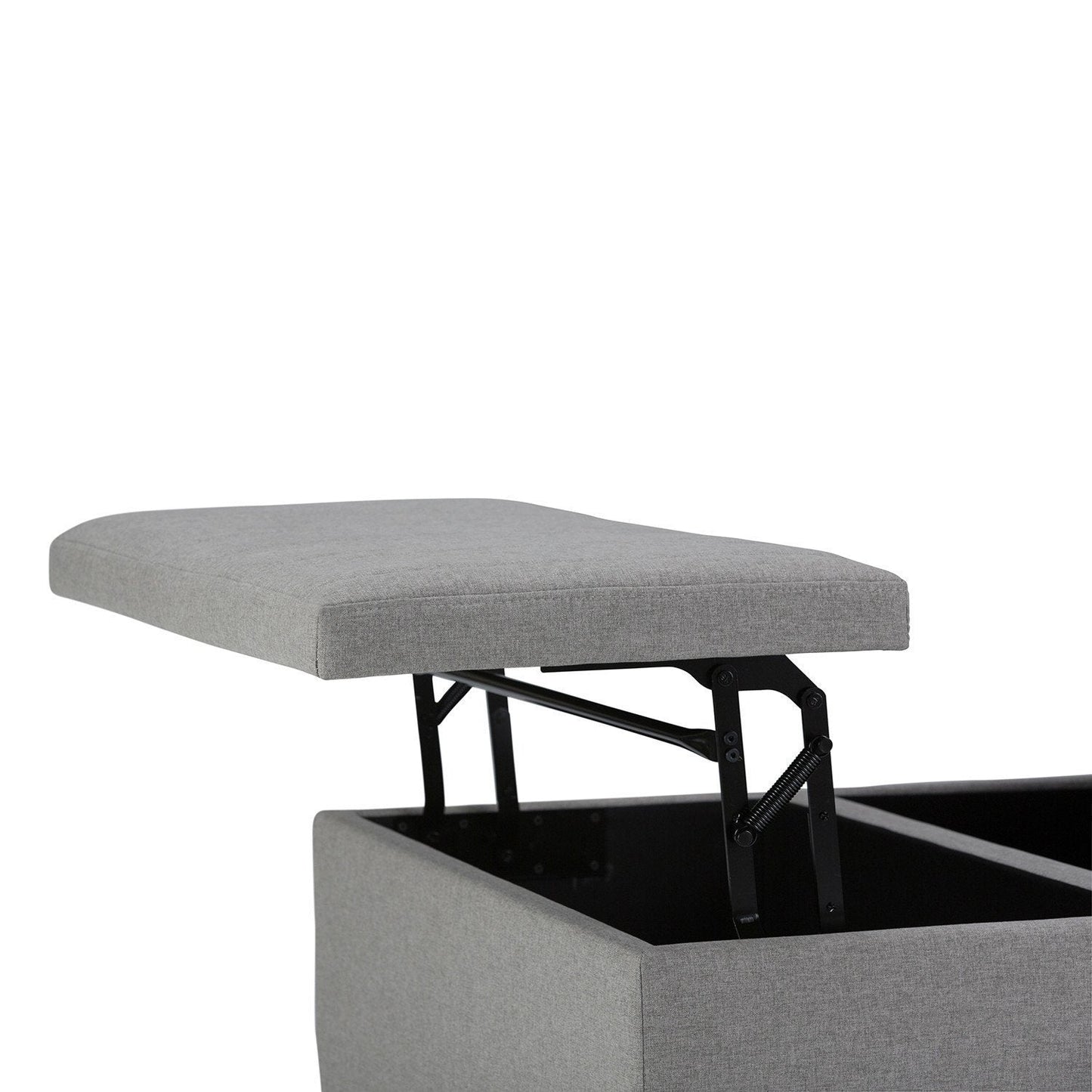 Dove Grey Linen Style Fabric | Ellis Coffee Table Storage Ottoman