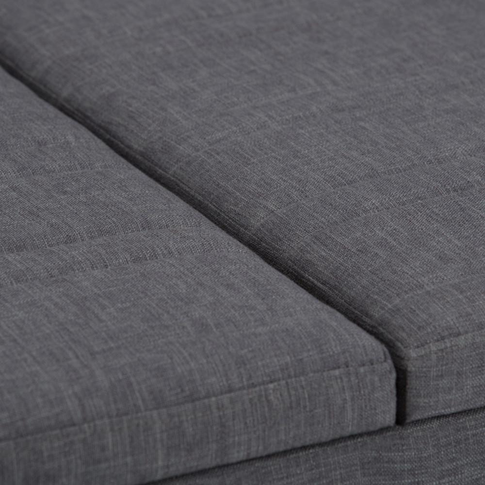 Slate Grey Linen Style Fabric | Ellis Coffee Table Storage Ottoman