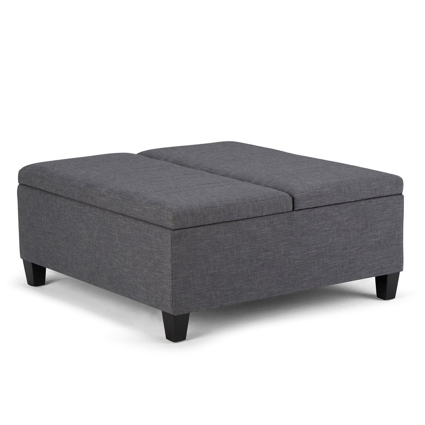 Slate Grey Linen Style Fabric | Ellis Coffee Table Storage Ottoman