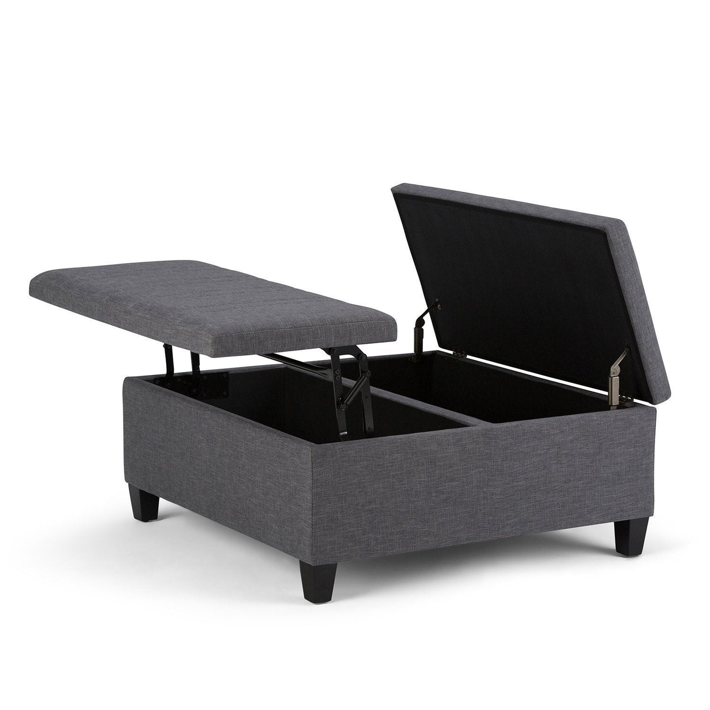 Slate Grey Linen Style Fabric | Ellis Coffee Table Storage Ottoman