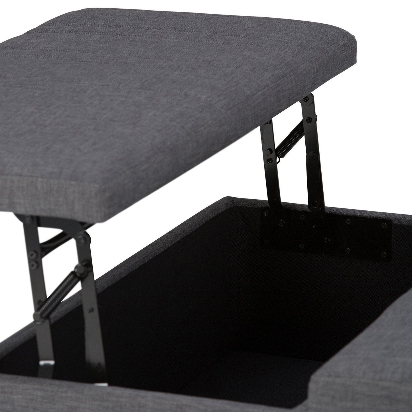 Slate Grey Linen Style Fabric | Ellis Coffee Table Storage Ottoman