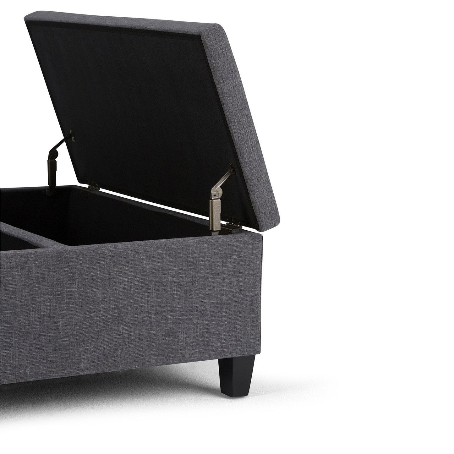 Slate Grey Linen Style Fabric | Ellis Coffee Table Storage Ottoman