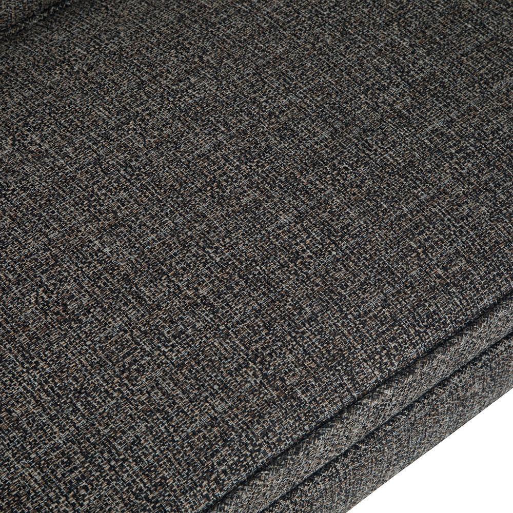 Dark Grey Tweed Style Fabric | Parris Upholstered Bench