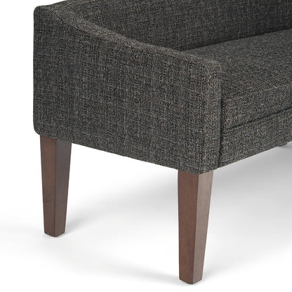 Dark Grey Tweed Style Fabric | Parris Upholstered Bench