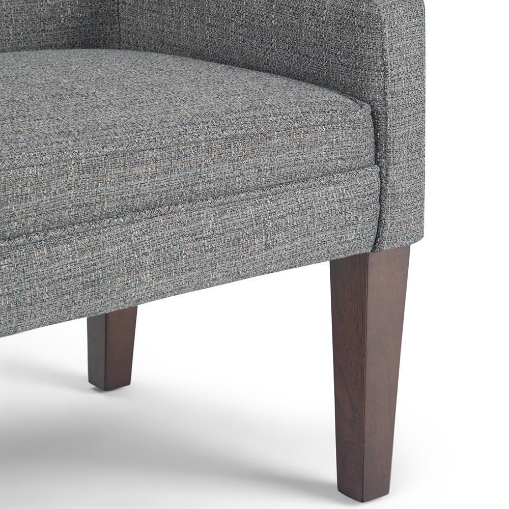 Pebble Grey Tweed Style Fabric | Parris Upholstered Bench