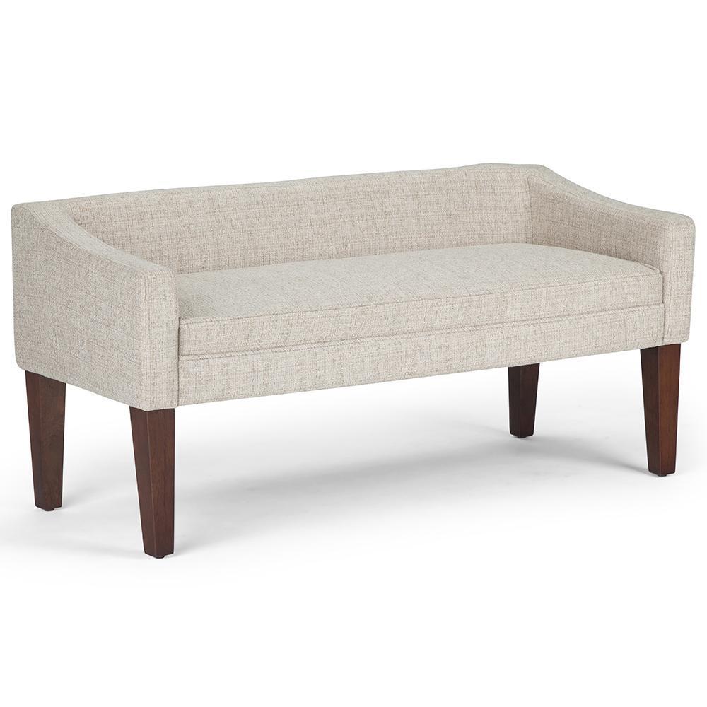 Platinum Polyester Fabric | Parris Upholstered Bench