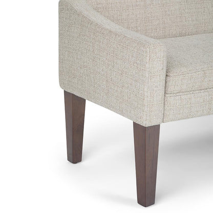 Platinum Polyester Fabric | Parris Upholstered Bench