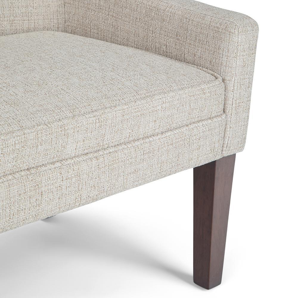 Platinum Polyester Fabric | Parris Upholstered Bench