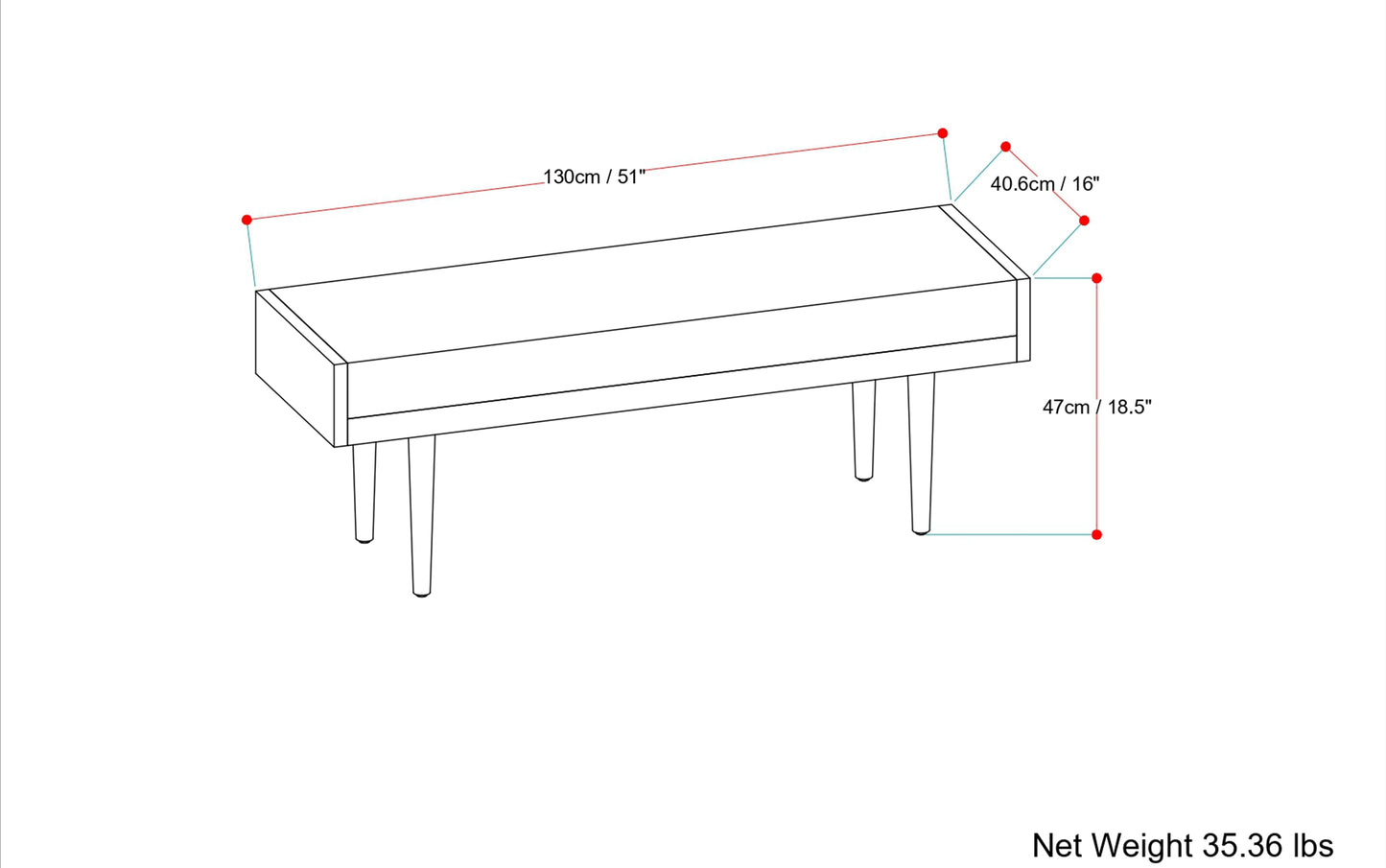 Anya Ottoman Bench