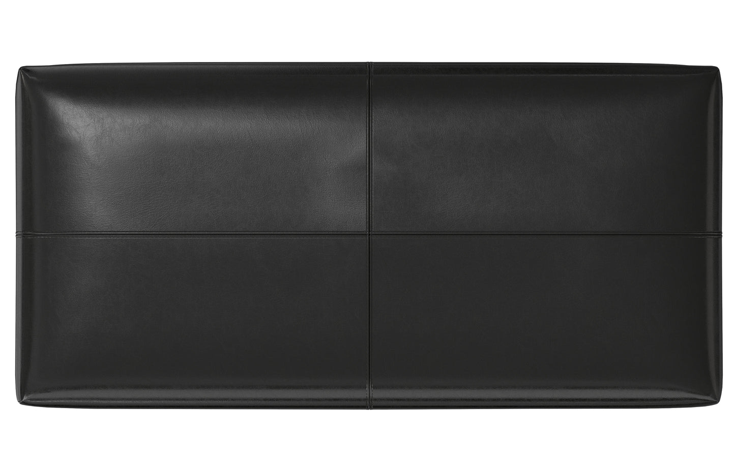 Midnight Black Vegan Leather | Gabbie Rectangular Storage Ottoman