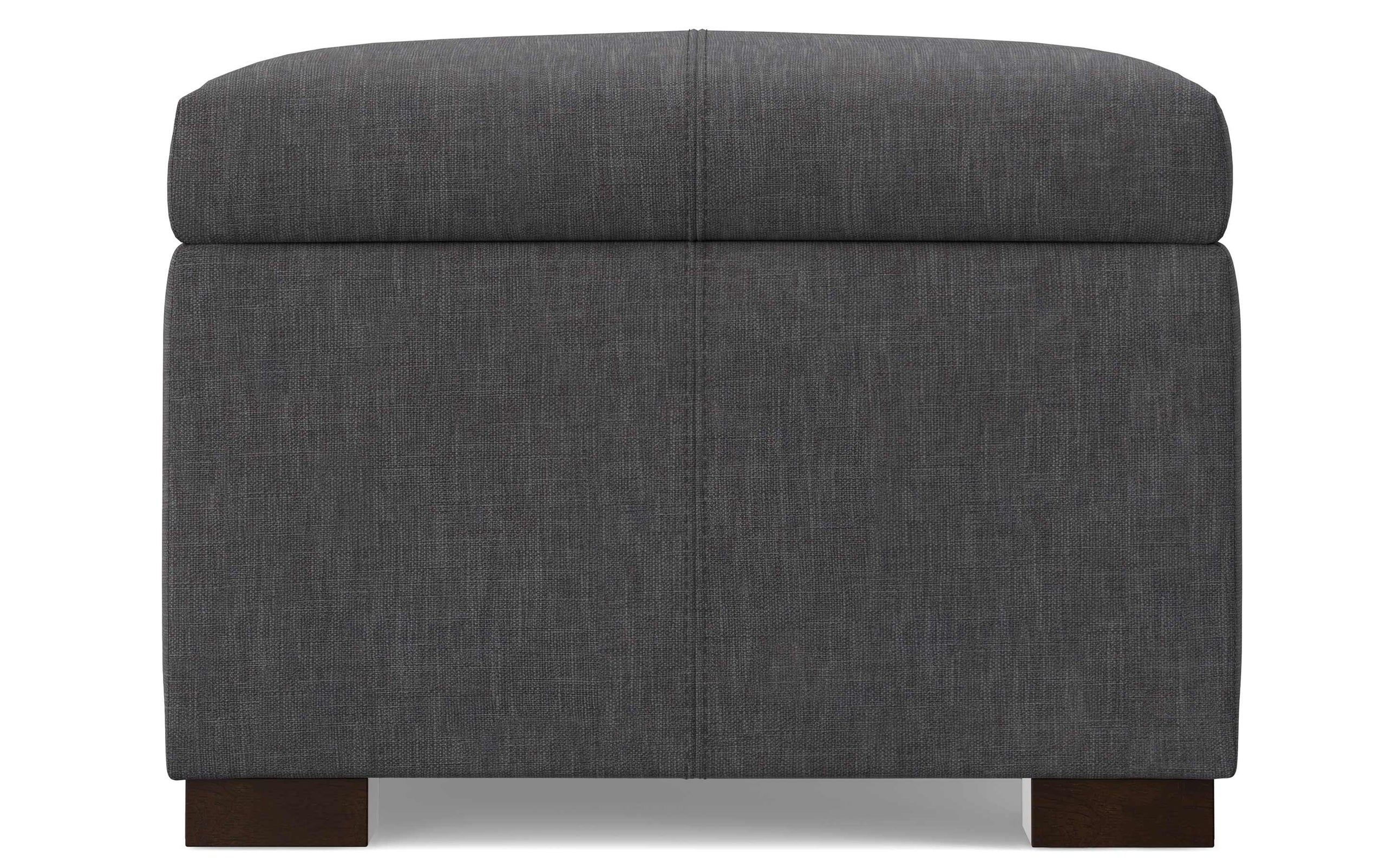 Slate Grey Linen Style Fabric | Gabbie Rectangular Storage Ottoman