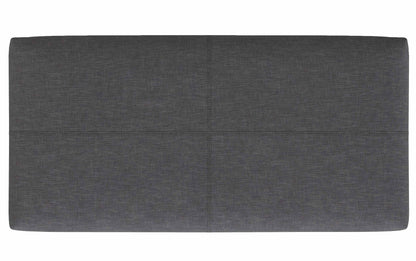 Slate Grey Linen Style Fabric | Gabbie Rectangular Storage Ottoman