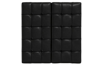 Midnight Black Vegan Leather | Laura Lift Top Storage Ottoman