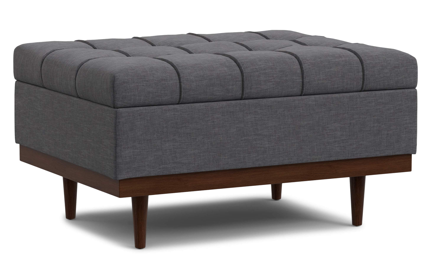 Slate grey Linen Style Fabric | Mariah Coffee Table Storage Ottoman
