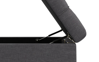 Slate grey Linen Style Fabric | Mariah Coffee Table Storage Ottoman