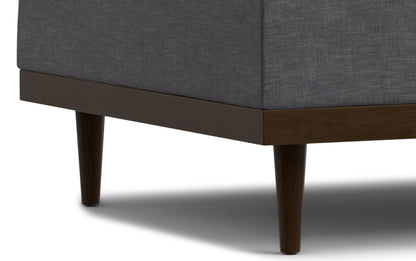 Slate Grey Linen Style Fabric | Mariah Lift Top Table Storage Ottoman