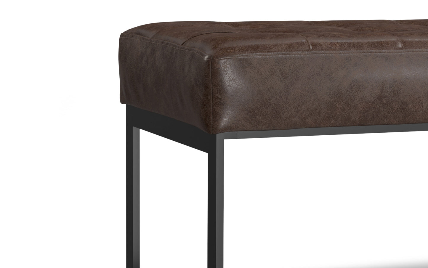 Penelope Leather Ottoman Bench