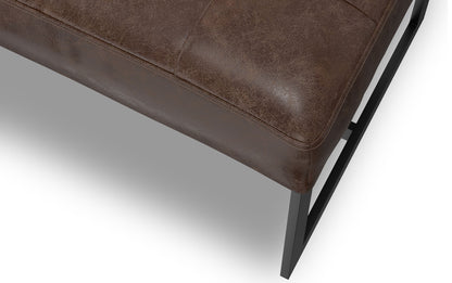 Penelope Leather Ottoman Bench