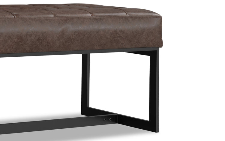 Penelope Leather Ottoman Bench