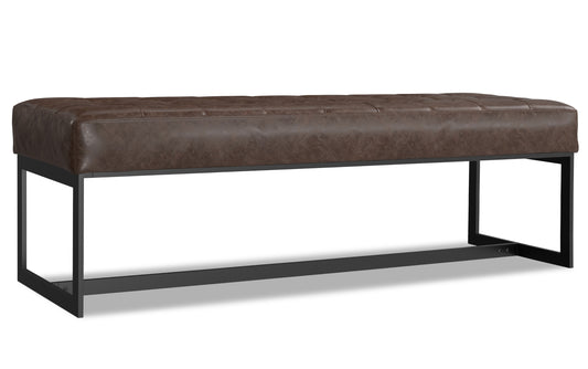 Penelope Leather Ottoman Bench